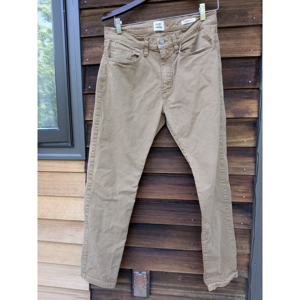 Flint & Tinder Pants M 31X30 Tan Chino Tapered Fit 365 Huckberry Casual Gorpcore